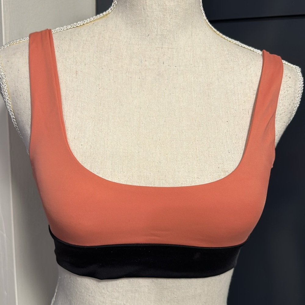 FAE pull over swim top Size: XS Color: black and Peach